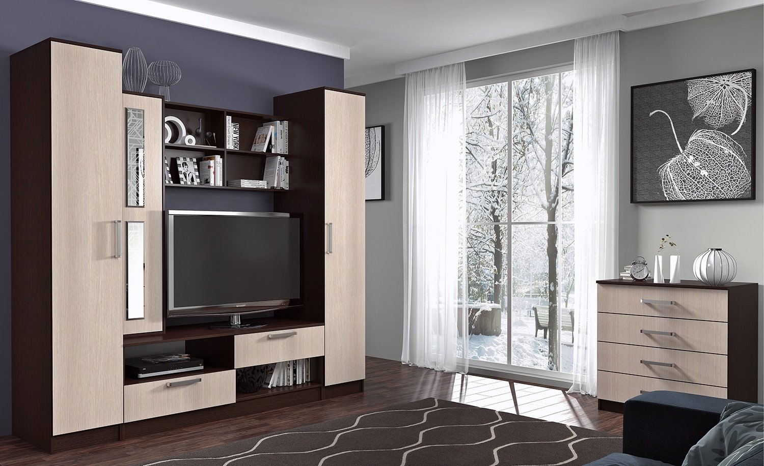 Комод BTS Фиеста 85, 85x50x86 см, коричневый купить,0