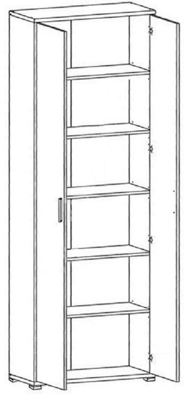 Шкаф распашной Гербор Офис Лайн 79x221х35см бежевый купить,NaN