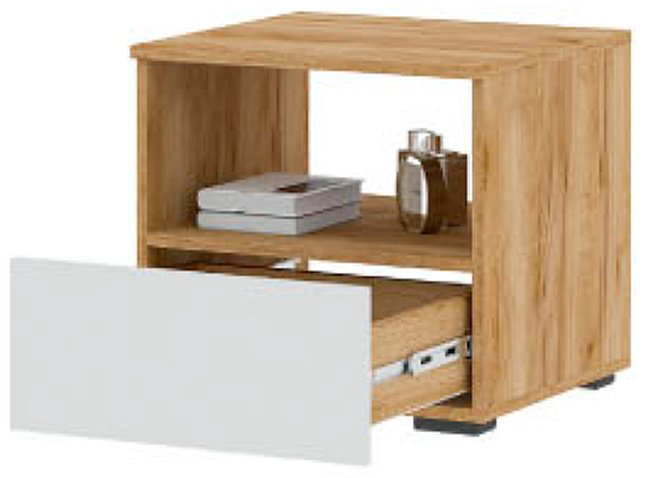 Тумба Стендмебель Хелен 50.2x44.2x46см бело-золотой купить,NaN