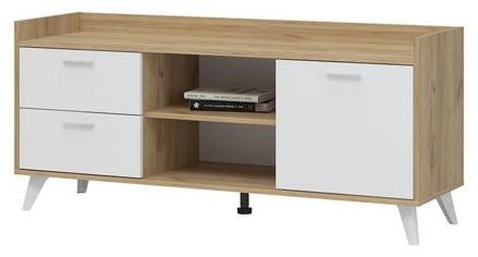 ТВ-тумба напольная Стендмебель Ирис ТБ02, 140x62x42.5 см, белый, коричневый