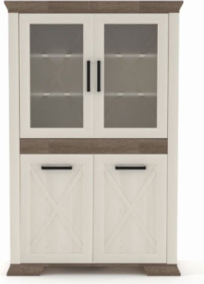 Шкаф-витрина Гербор напольный Марсель REG2D2W 205х117х45 см купить,NaN