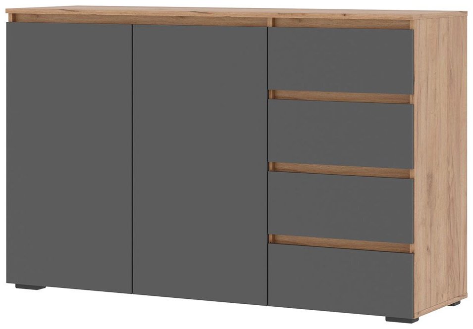 Комод Стендмебель Хелен, 150.20x46x95.8 см, серый