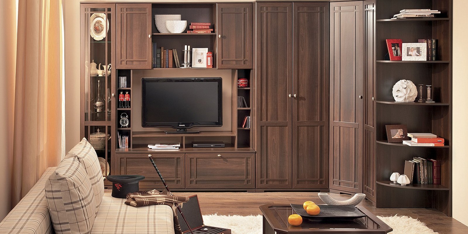 Шкаф распашной Глазов Sherlock 80x230х58см темно-коричневый купить,NaN