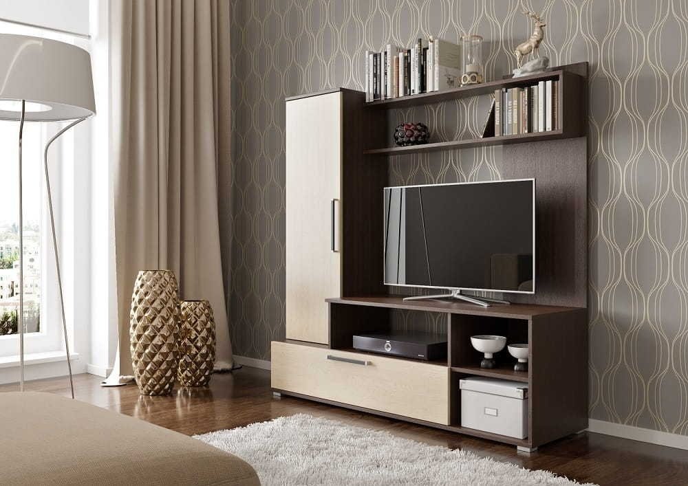 Стенка Стендмебель Лима 152х150х40 см, коричневый, бежевый - ForteMarket Стенка Стендмебель Лима 152х150х40 см, коричневый, бежевый купить,0
