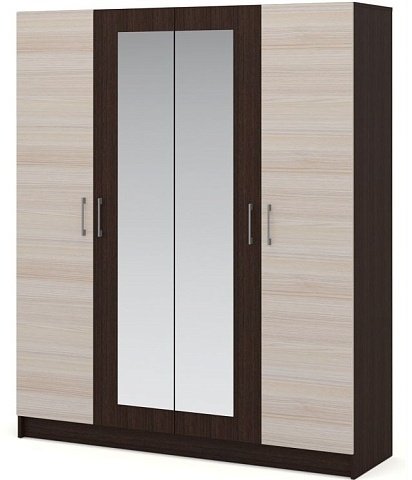 Гарнитур IMPERIAL Алёна 4Д, предметов в наборе 5 шт, кровать 160x200 см, венге темный, дуб молочный - ForteMarket Гарнитур IMPERIAL Алёна 4Д, предметов в наборе 5 шт, кровать 160x200 см, венге темный, дуб молочный купить,0