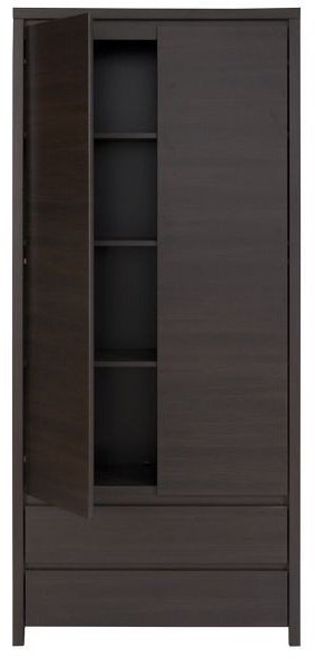 Распашной шкаф BRW Каспиан REG2D2S, 90x200х40 см, коричневый купить,NaN