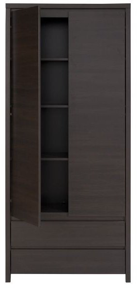 Распашной шкаф BRW Каспиан REG2D2S, 90x200х40 см, коричневый купить,NaN