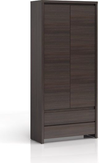 Распашной шкаф BRW Каспиан REG2D2S, 90x200х40 см, коричневый купить,NaN