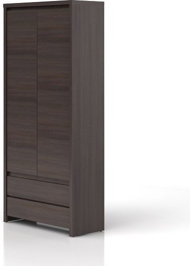 Распашной шкаф BRW Каспиан REG2D2S, 90x200х40 см, коричневый купить,NaN