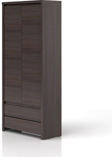 Распашной шкаф BRW Каспиан REG2D2S, 90x200х40 см, коричневый купить,NaN