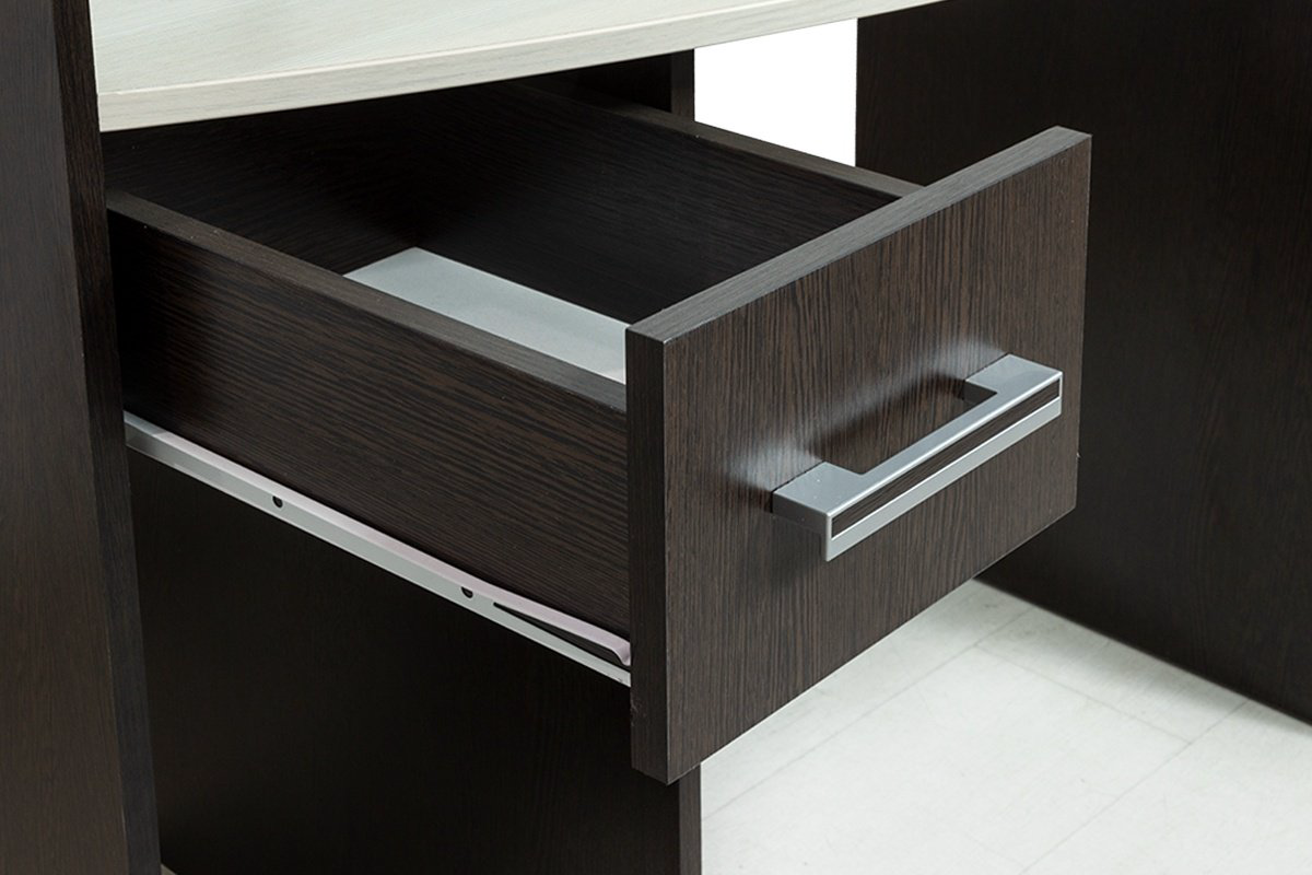 Стол компьютерный с надстройкой BTS Скай NEW, 110х58.5x150 см, коричневый, бежевый купить,NaN