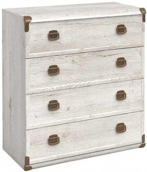Комод Loftwood Индиана-11, 80x40x87 см, белый купить,0