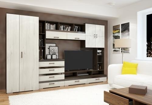 Стенка Горизонт Коста 320х200х57 см, коричневый, бежевый купить,NaN