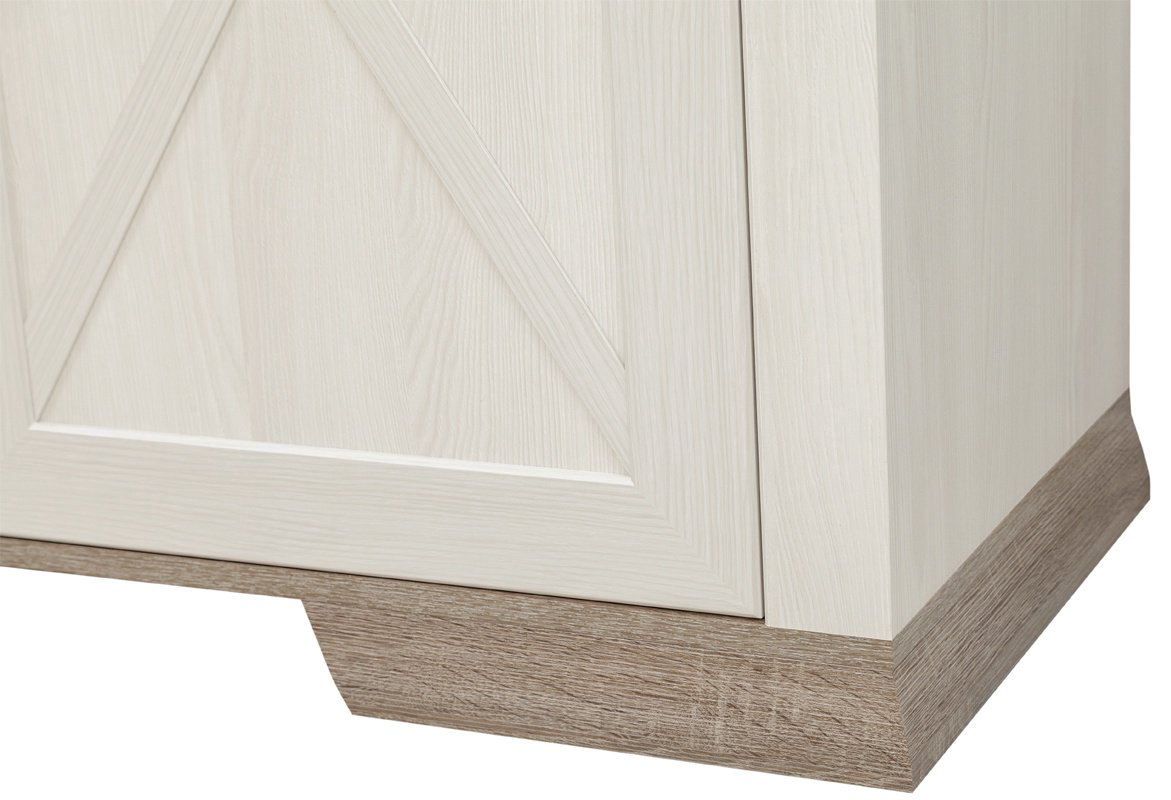 Шкаф-витрина BRW Брест Марсель REG 2W1D4S 00029636 182.5х116.5х45.5см белый купить,NaN
