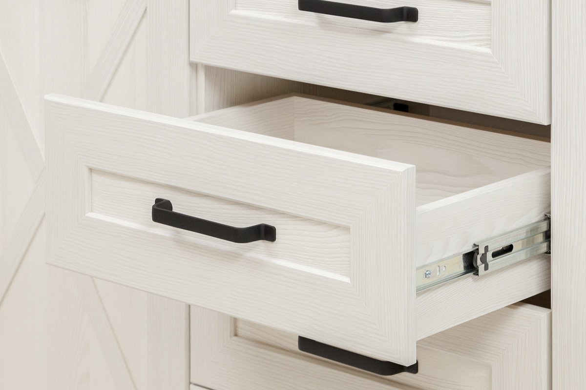 Шкаф-витрина BRW Брест Марсель REG 2W1D4S 00029636 182.5х116.5х45.5см белый купить,NaN