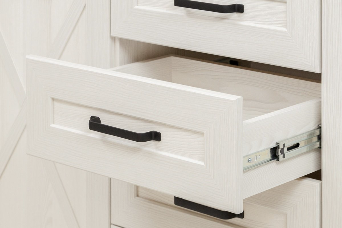 Шкаф-витрина BRW Брест Марсель REG 2W1D4S 00029636 182.5х116.5х45.5см белый купить,NaN