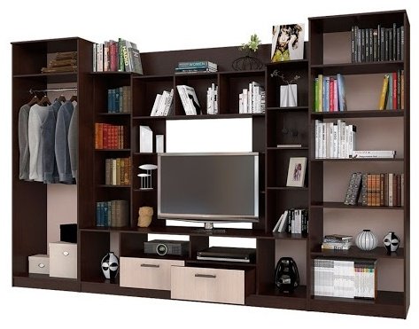 Стенка BTS Венеця 340х220х53 см, коричневый, бежевый купить,NaN