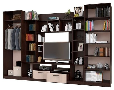 Стенка BTS Венеця 340х220х53 см, коричневый, бежевый купить,NaN