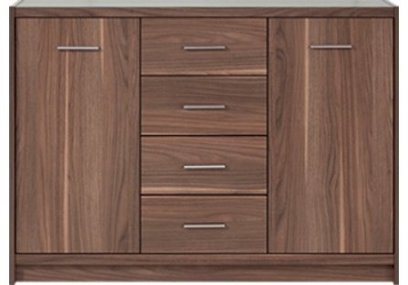 Комод Гербор Опен, 118.50x33.50x87 см, коричневый