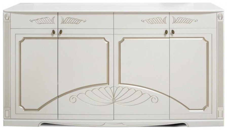 Комод Sanfor Амели, 176.60x55.20x99.5 см, белый, золотой купить,0
