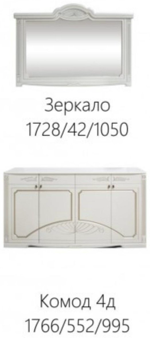 Комод Sanfor Амели 176.60x55.20x99.5см белый купить,NaN