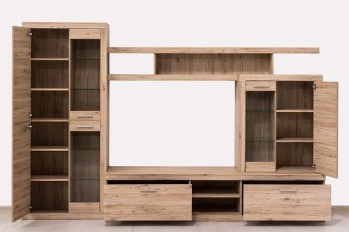 Стенка ANREX Oskar 294х195х46 см, коричневый купить,0