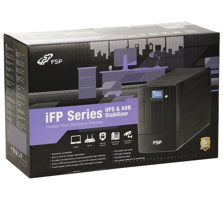 Блок бесперебойного питания FSP iFP 1000 PPF6001309 чёрный