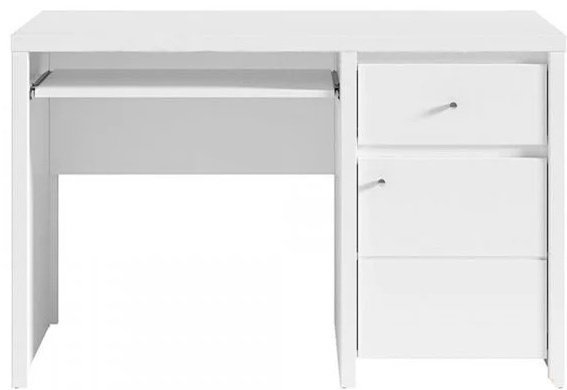 Стол компьютерный BIU 1D1S, 122х65x77 см, белый