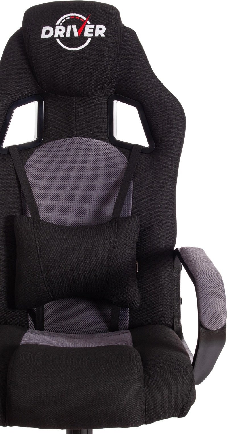 Игровое кресло Tetchair DRIVER 19303, черный, серый купить,NaN