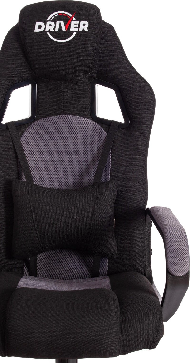 Игровое кресло Tetchair DRIVER 19303, черный, серый купить,NaN