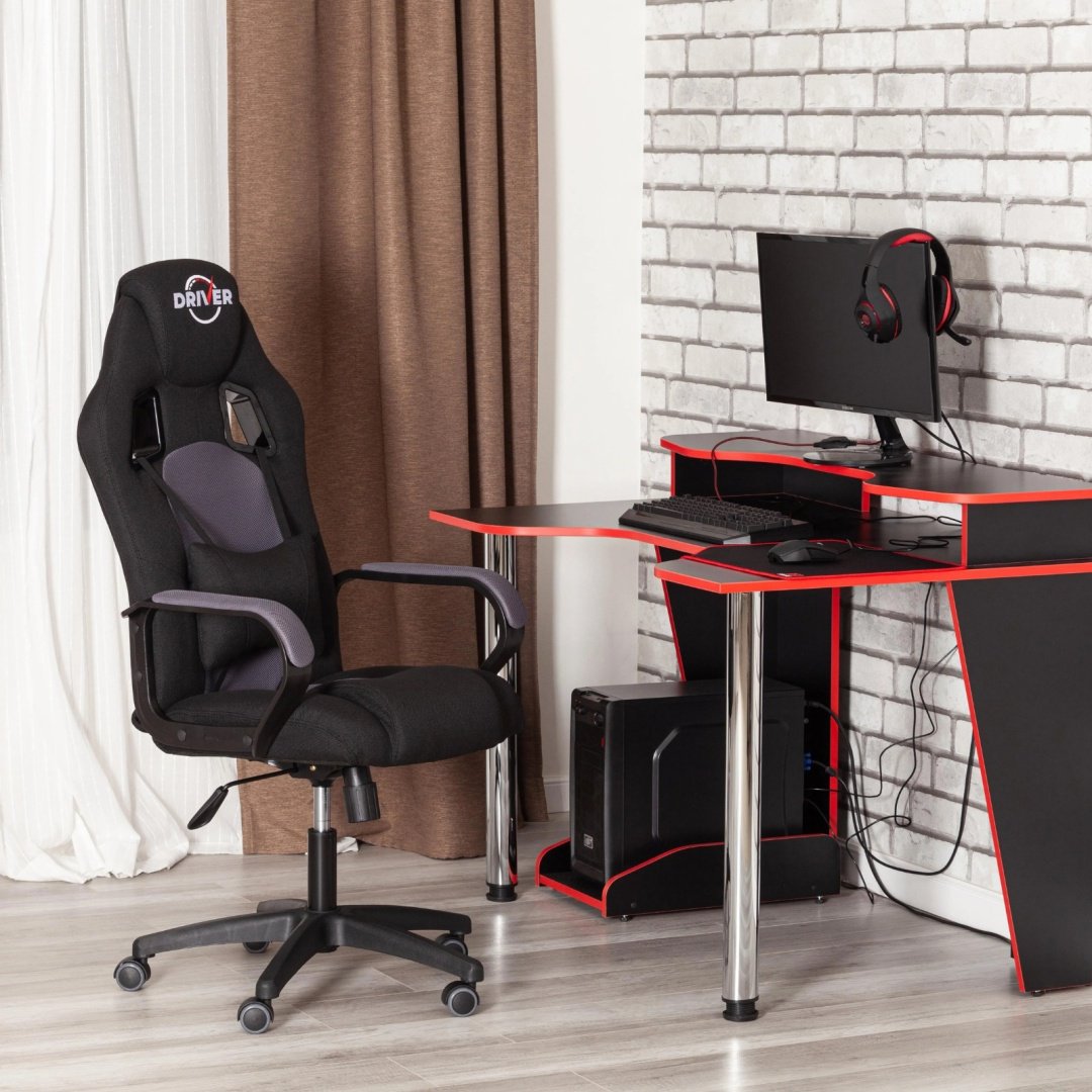 Игровое кресло Tetchair DRIVER 19303, черный, серый купить,NaN