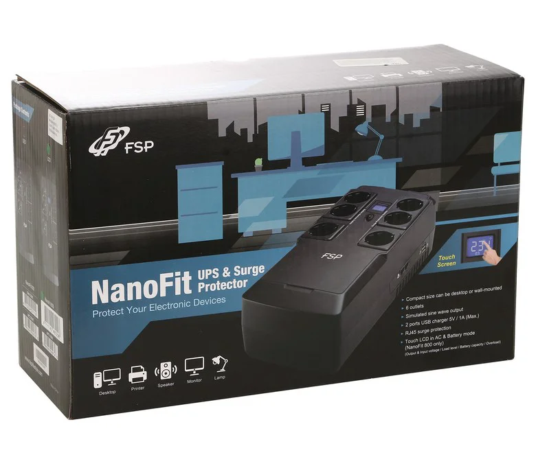 Блок бесперебойного питания FSP NanoFit 800 PPF4801705 чёрный