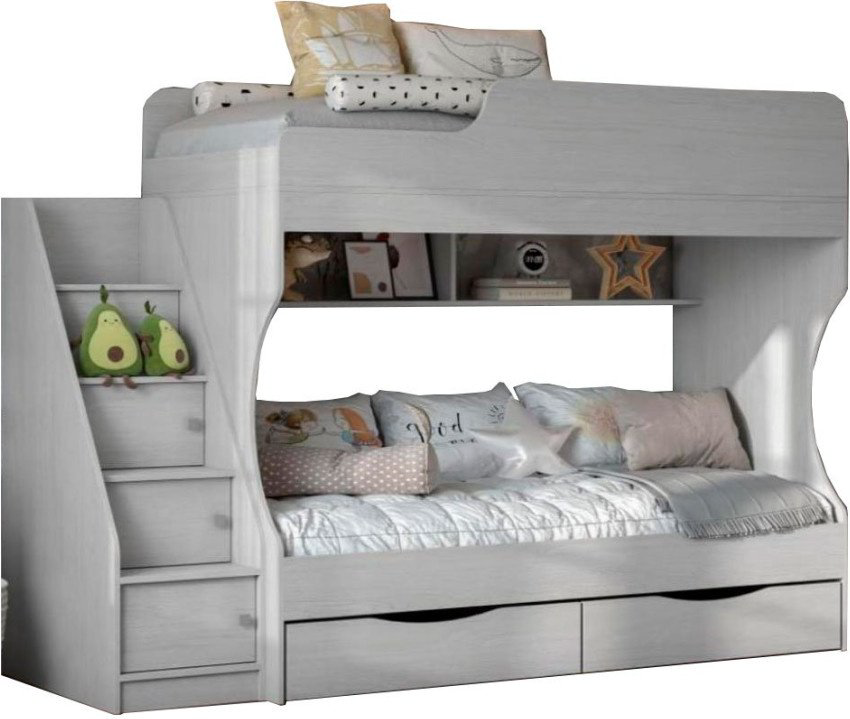 Двухъярусная кровать Астрид мебель Каприз 22, 80x180 см, белый купить,NaN
