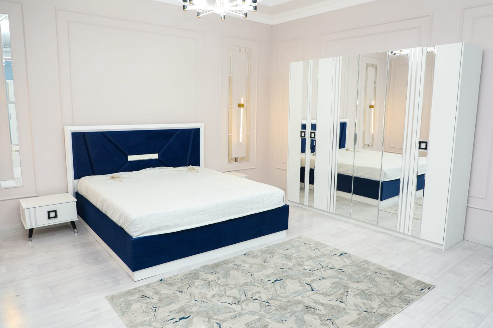 Гарнитур Grand Miks Ханна 6Д 180х200см бело-синий купить,NaN