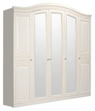 Шкаф распашной СлонимМебель Венера 5Д 225x235х59см кремовый купить,NaN