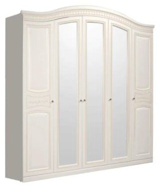 Шкаф распашной СлонимМебель Венера 5Д 225x235х59см кремовый купить,NaN