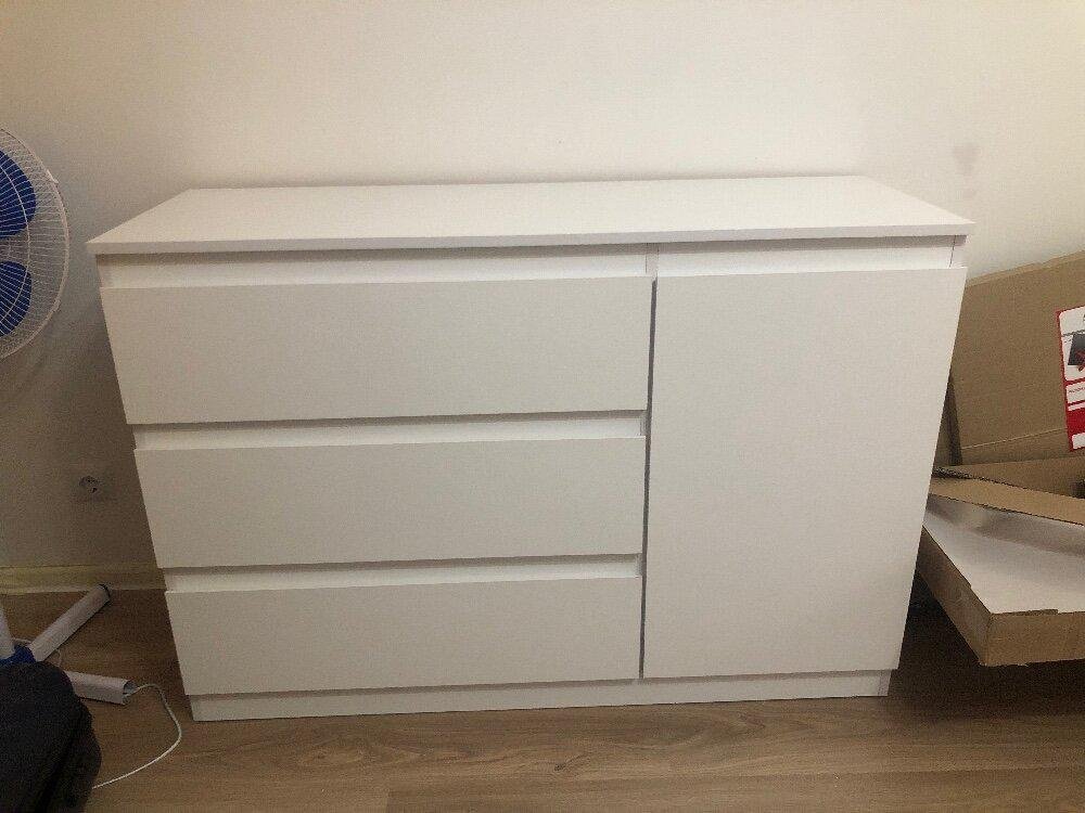Комод НК Мебель 4424, 123.20x43.30x85.7 см, белый купить,NaN