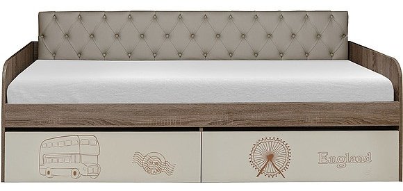 Кровать Пинскдрев Бритиш П551.34 80x200см светло-коричневая купить,NaN