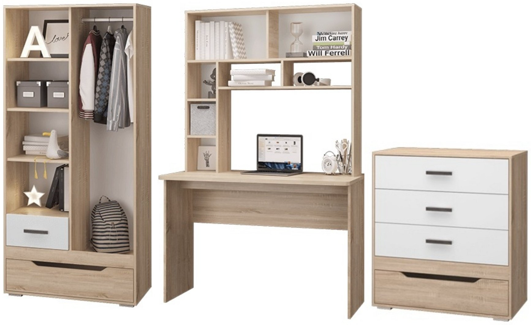 Комплект мебели MLK Джуниор 90ROS285 белый купить,NaN