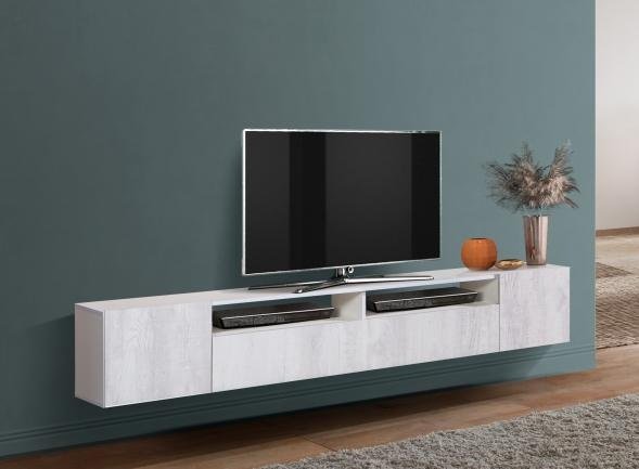 ТВ-тумба напольная Олмеко Прага 1001834, 213x38.2x35 см, серый - ForteMarket ТВ-тумба напольная Олмеко Прага 1001834, 213x38.2x35 см, серый купить,0