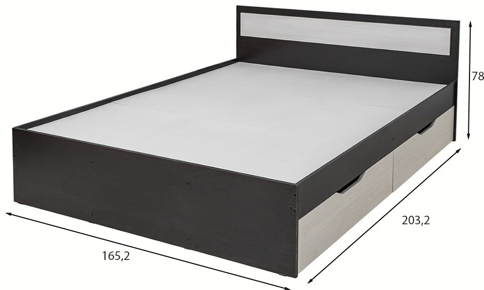 Кровать Стендмебель Гармония 160x200см с матрасом бежево-коричневая купить,NaN