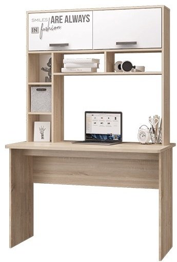Стол компьютерный с надстройкой DOMA JUNIOR-NEW, 120х60x185 см, белый, бежевый