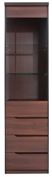Шкаф-витрина Гербор напольный Джули REG1W3SL 200х52х40 см купить,NaN