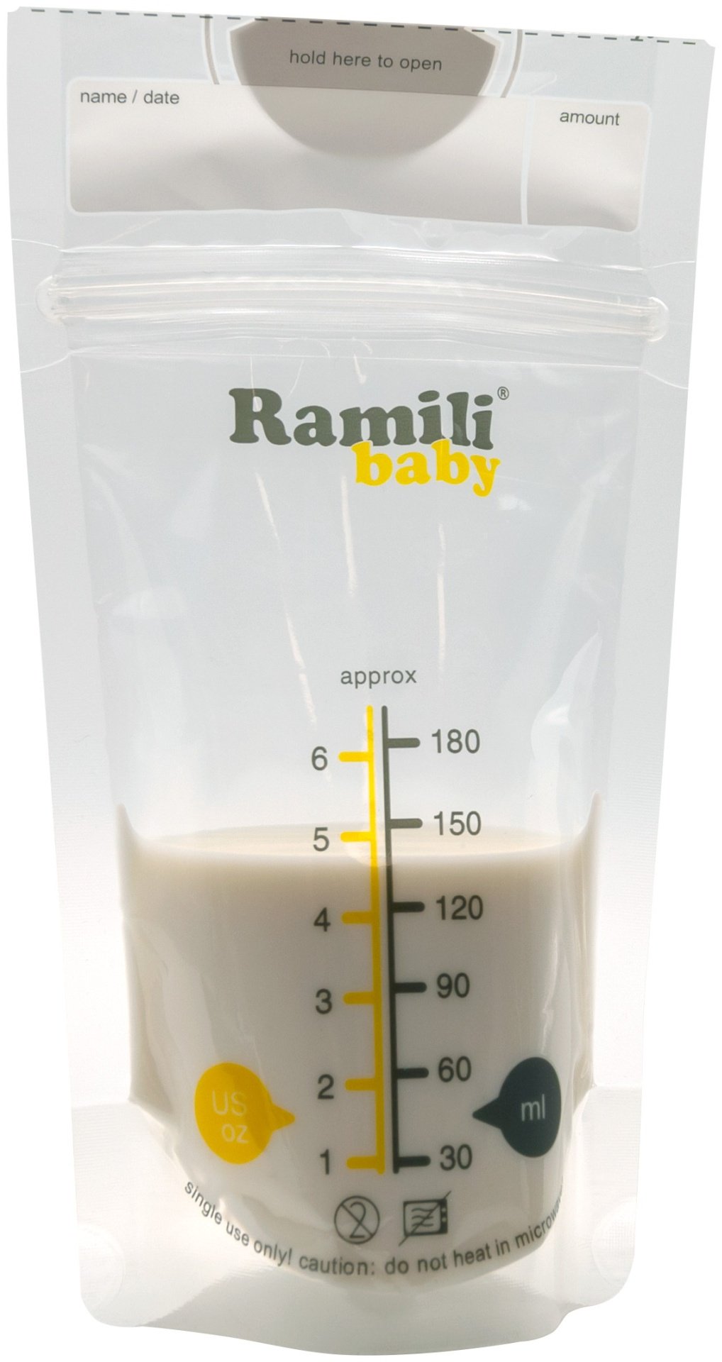 Пакет Ramili Для грудного молока Baby BMB40, объём 180 мл, 30 шт купить,0