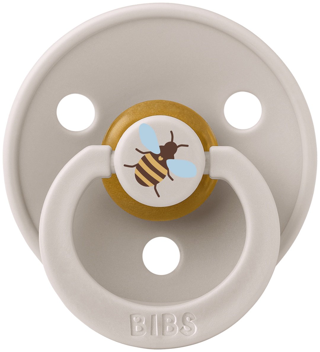 Пустышка BIBS Studio Colour - Bumblebee - Mushroom 18&#43; мес., 1 шт, бежевый