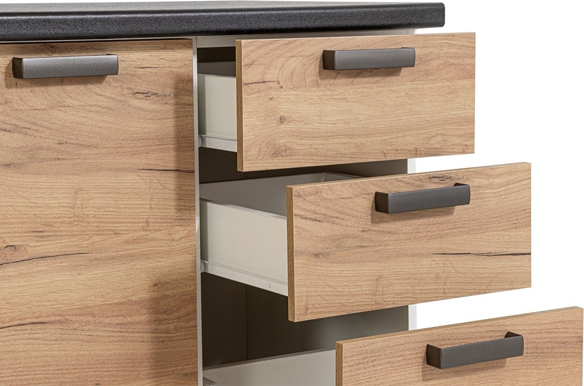 Кухонный гарнитур BTS Крафт, 200x220х50 см, ЛДСП, белый - ForteMarket Кухонный гарнитур BTS Крафт, 200x220х50 см, ЛДСП, белый купить,0