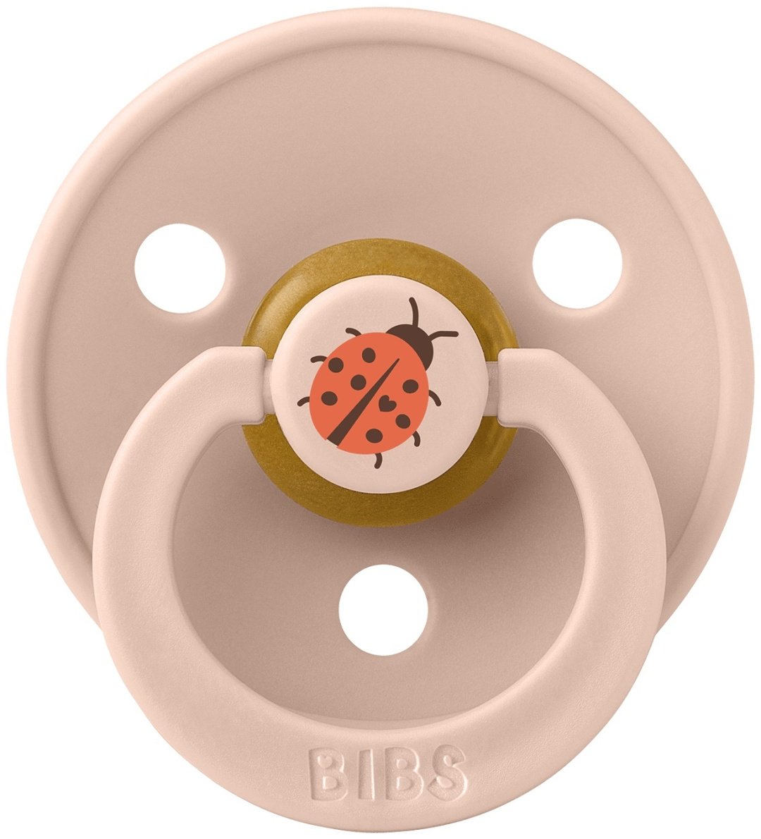 Пустышка BIBS Studio Colour - Ladybug - Blush 0&#43; мес., 1 шт, розовый