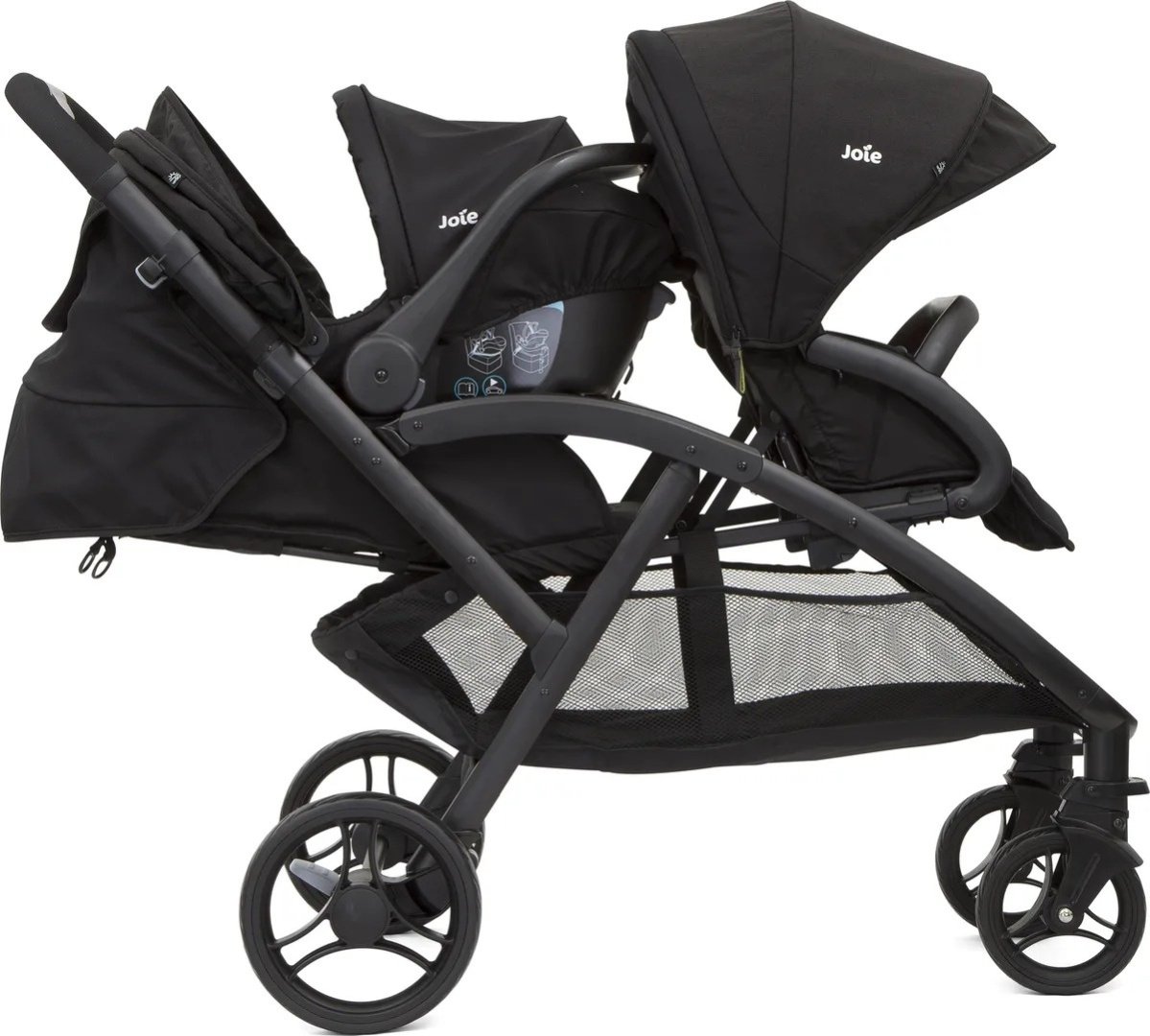 Коляска прогулочная Joie Evalite Duo, черный - ForteMarket Коляска прогулочная Joie Evalite Duo, черный купить,0