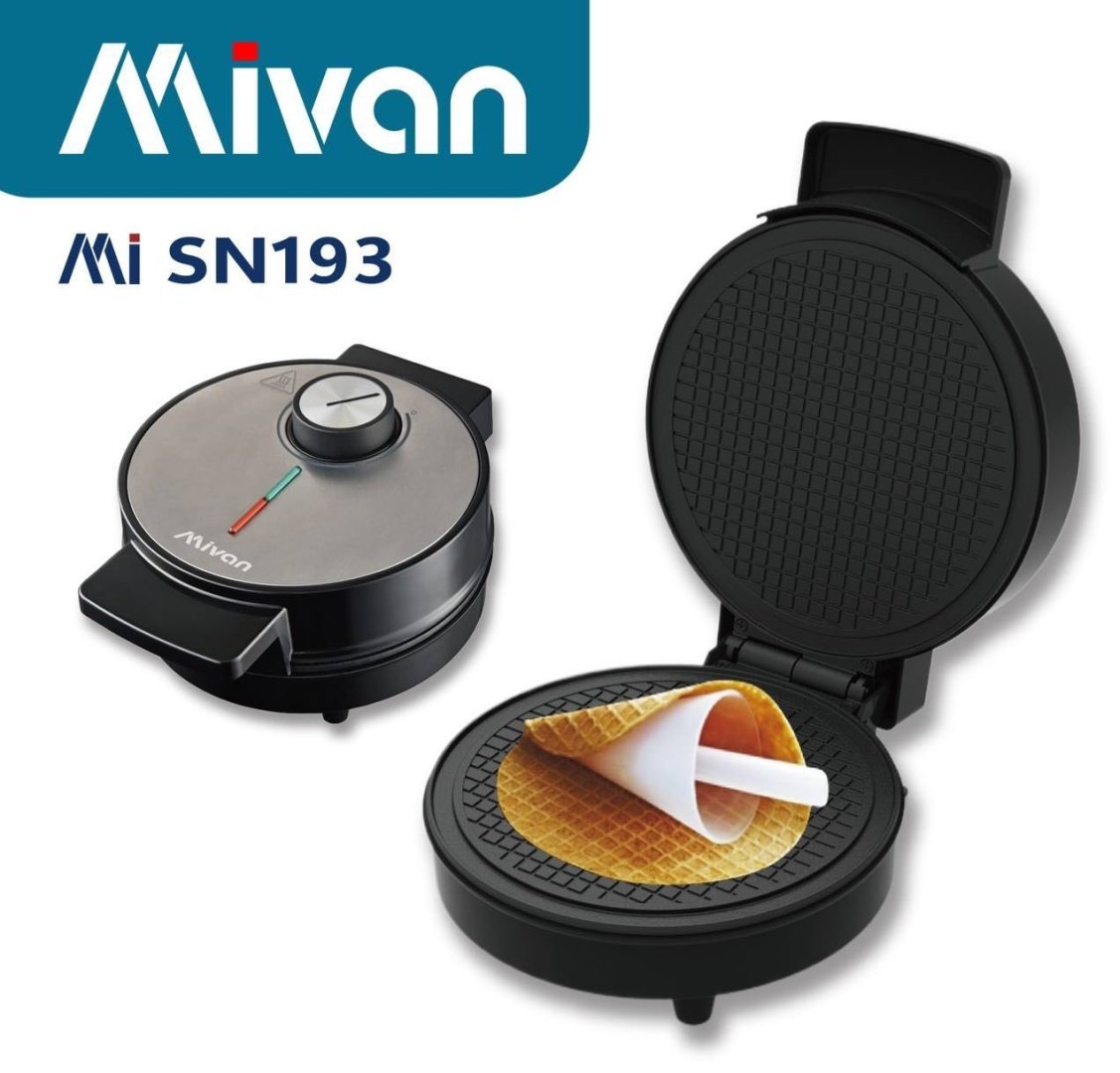 Вафельница Mivan Mi-SN193 черный, серебристый - ForteMarket Вафельница Mivan Mi-SN193 черный, серебристый купить,0