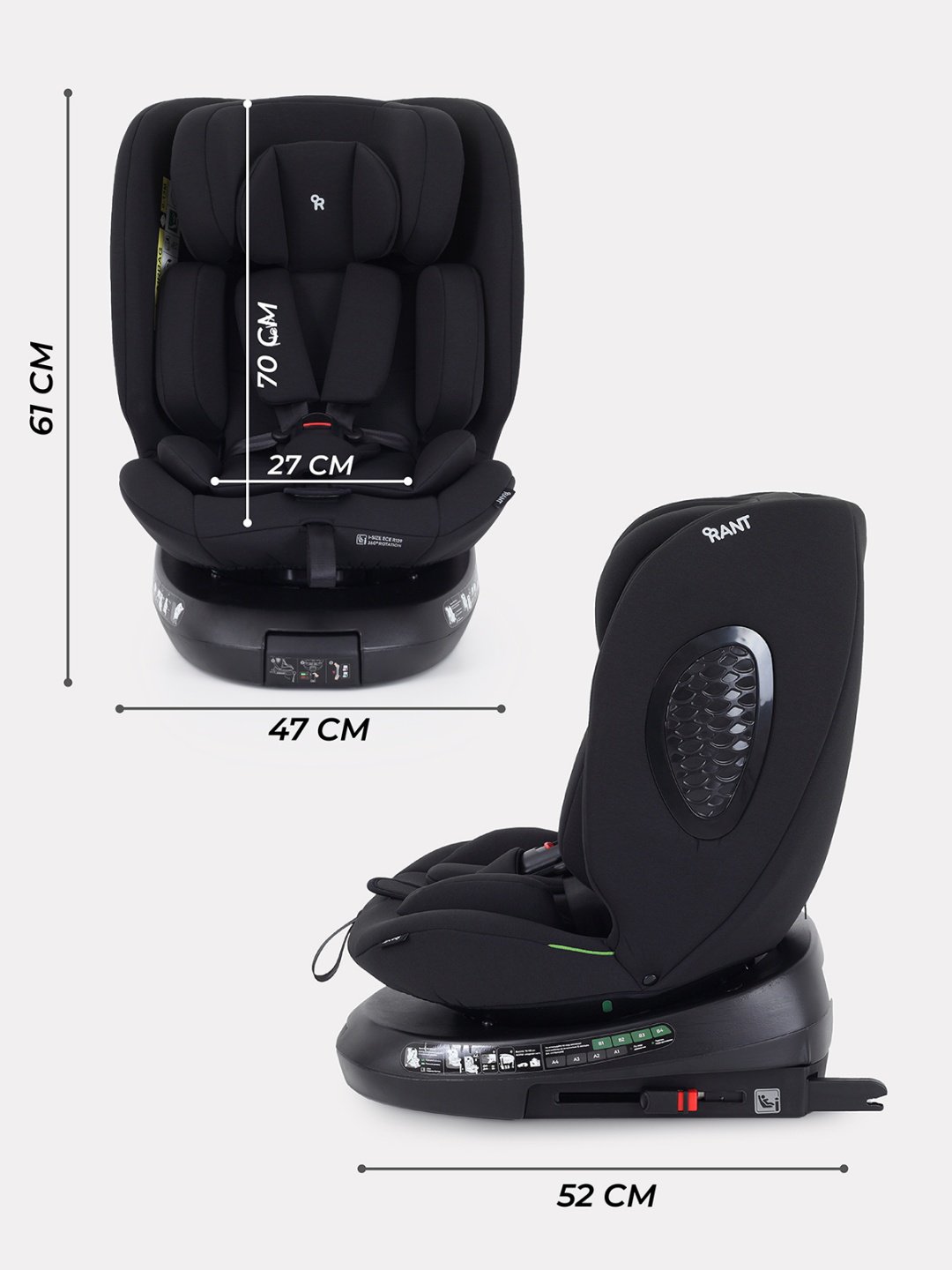 RANT Helix Isofix 0/1/2/3 (до 36 кг) черный - ForteMarket RANT Helix Isofix 0/1/2/3 (до 36 кг) черный купить,0